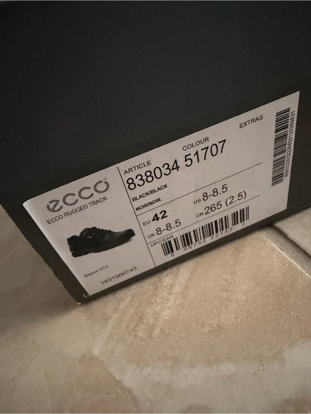 Ecco Black Leather Work Oxford Shoes for Men